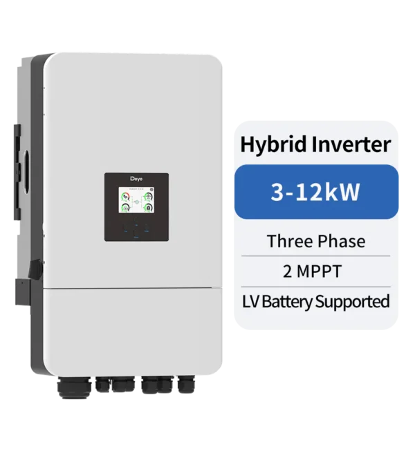 Three Phase Hybrid Inverter| 3-12kW | 2 MPPT | LV Battery Supported