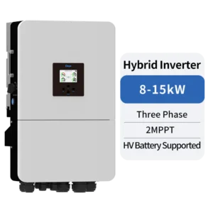 Three Phase Hybrid Inverter | 8-15kW | 2 MPPT | HV Battery Supported